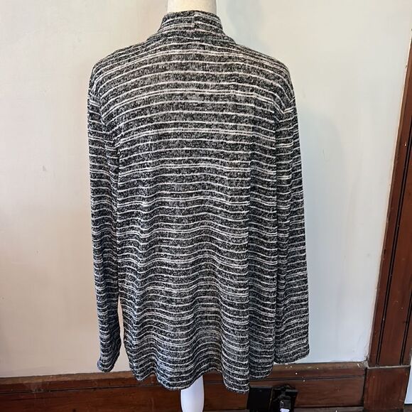 Jones New York Sport black white long sleeve open cardigan Size XL - Picture 6 of 9